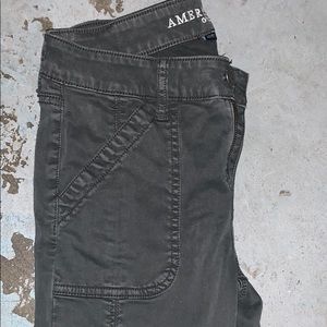 Dark green skinny jeans